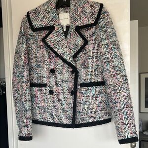 Avec Les Filles Multicolor Tweed Blazer